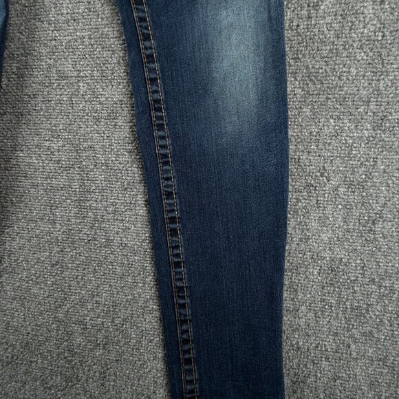 True Religion Jeans 32 (30x29) Casey USA Made Skinny Straight Stretch Blue Denim - Picture 5 of 16